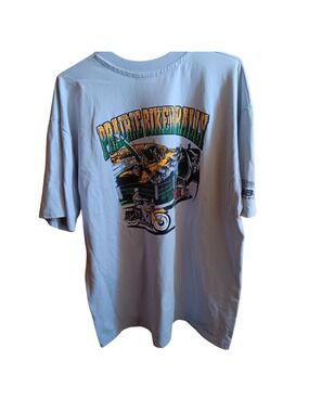 XL Biker Rally T-shirt Brush Colorado Eagle USA Gray Jersey